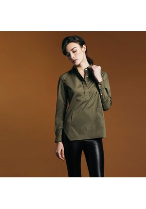 The Trapezoid Pullover - Matte Olive